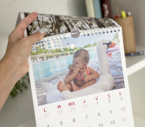 Calendario pared con fotografia