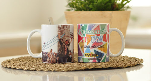 taza blanca ceramica